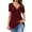 Wine, variant on Women Summer Tops Womens Front Knotted V Neck Blouse T Shirt Short Sleeve Oversized Tunic Tops Summer Solid Pullover Tees Pocket Patch Scrub T Shirt Fancy Shirts Women Button up Long Sleeve Blue 3XL