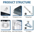 thumbnail image 4 of Dimedeal Portable 22lbs Twin Tub Mini Washing Machine, 13lbs Washer & 9lbs Spinner with Drying Rack&Hangers, 4 of 8