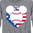 thumbnail image 3 of Disney - Americana - Mickey Baseball Flag Diamond - Toddler And Youth Long Sleeve Graphic T-Shirt, 3 of 5