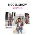 thumbnail image 6 of ONLYSHE Women Shacket Jacket Blouse with Pockets Flannel Plaid Top Shirt Coat Lapel Long Sleeve Tartan Outerwear, 6 of 8