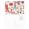 thumbnail image 1 of Love Couple Flower Paint Postcard Set Birthday Mailing Thanks Greeting Card, 1 of 3