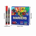 thumbnail image 2 of Permanent Fabric Markers, 36 Colors Wash Resistant Non Toxic Fine Point Pens for Personalizing Apparel, Canvas Bags & Textile DIY Creations, 2 of 5