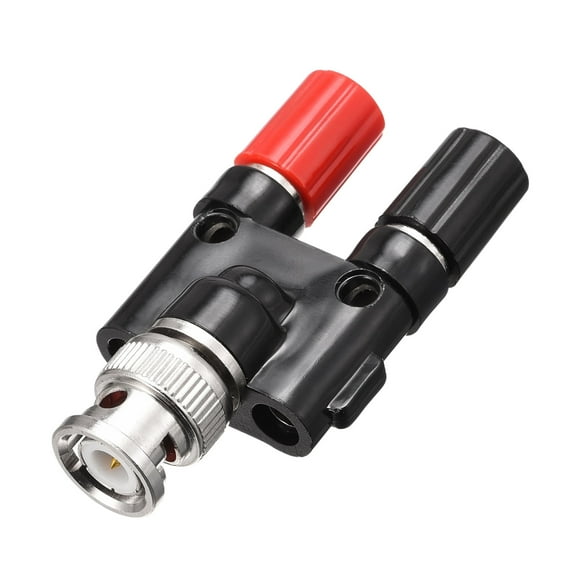 Uxcell Terminal Binding Post Amplifier BNC to Dual Banana Socket Screw Cable Connector Black Red