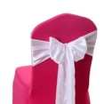 thumbnail image 6 of Satin Chair Sashes with Bands Stretch Ribbon Bows for Wedding Decorations Party Events Banquet Hotel Home Kitchen Chair Covers Living Room Bedroom Enhancements Bowless Design Silk Material, 6 of 7