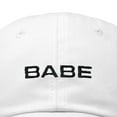 thumbnail image 2 of Dalix Babe Embroidered Cotton Baseball Cap Adjustable Dad Hat Womens in White, 2 of 5