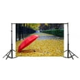 thumbnail image 3 of ABPHOTO 7x5ft Photography Backdrop Yellow Fallen Leaf Red Umbrella Artistic Natural Scenery Backdrops, 3 of 4