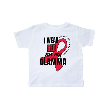 

Inktastic Sickle Cell Awareness I Wear Red For My Glamma Gift Toddler Boy or Toddler Girl T-Shirt
