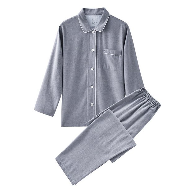Pijamas de franela para el hogar de buena calidad, de algodón de color sólido, para parejas, gruesos, de otoño e invierno, sencillos y lisos