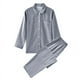 thumbnail image 1 of Pijamas de franela para el hogar de buena calidad, de algodón de color sólido, para parejas, gruesos, de otoño e invierno, sencillos y lisos, 1 of 6