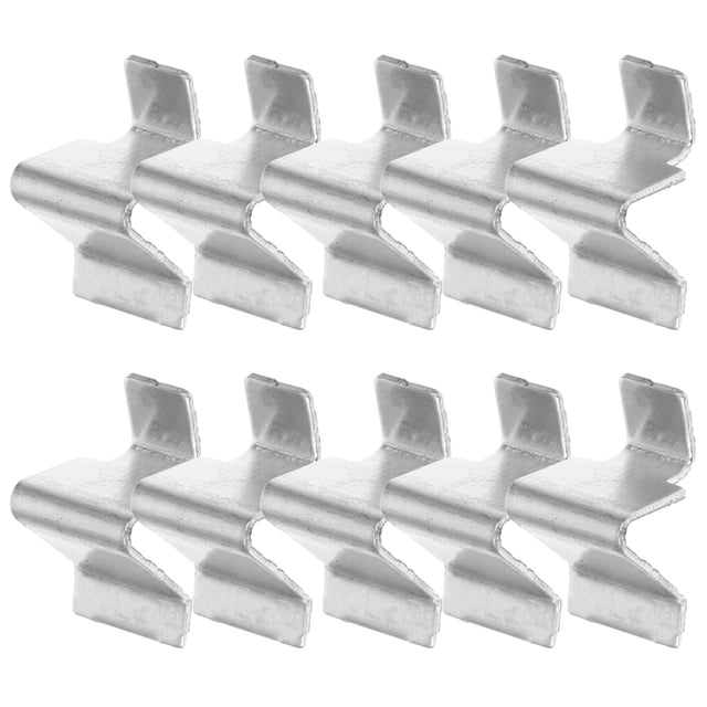 10 clips metálicos para estantes de gabinete de 8 mm, clips de hierro para tableros divisorios, soportes de estante ajustables en forma de U para gabinetes de oficina y estantes de archivo