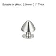 thumbnail image 4 of 9x6mm Screw Back Rivets Solid Leather Studs Silver Tone 20 Sets, 4 of 5