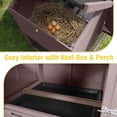 thumbnail image 6 of Aivituvin Mobile Chicken Coop with Wheels for 2-4 Chickens, Backyard Expandable Chicken House Duck Cage with Run, 2 Nesting Boxes, Easy Clean Pull-Out Tray, Leak-Resistant Asphalt Roof, 72.3"(Brown), 6 of 7