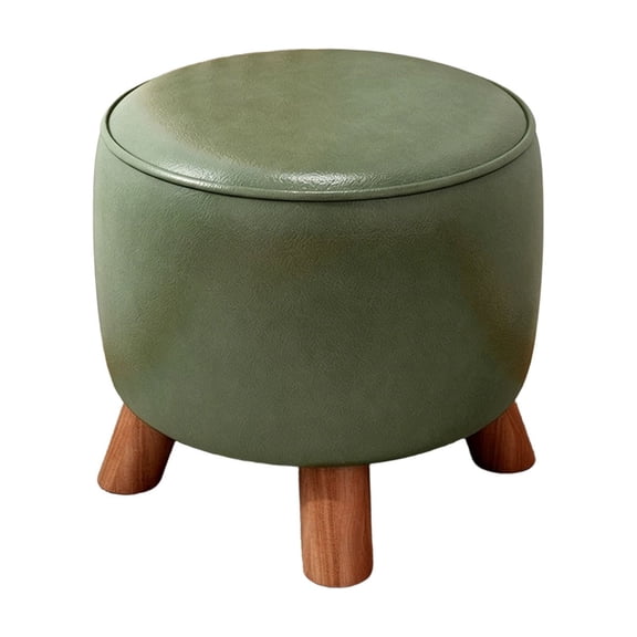 Living Room Stool Small Footstool Solid Wood Stackable Design for Entryway Living Room Multi-Purpose Area Extra Seating Durable