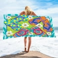thumbnail image 5 of Uiz Merueh Beach Towels Clearance Oversized Beach Towels Extra Large Microfiber Sand Free Towels for Adult Quick Dry Travel Camping Beach Accessories Vacation Essential Gift, 5 of 6