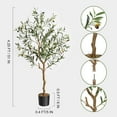 thumbnail image 3 of Garvee Artificial Olive Tree 4.25FT, Lifelike Faux Potted Tree with Natural Wood Trunk & Fruits, Tall Silk Olive Tree for Indoor Home & Office Decor, Easy Assembly, Maintenance-Free, 2 Pack, 3 of 7