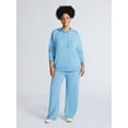 thumbnail image 2 of Time and Tru Women's and Women’s Plus Sweater Hoodie and Pants Set, Sizes XS-4X, 2 of 4