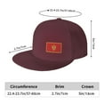 thumbnail image 2 of DouZhe Flat Brim Cap Snapback Hat, Montenegro Flag Prints Adjustable Red Adult Baseball Cap, 2 of 6