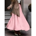 thumbnail image 6 of Women'S A-Line Long Maxi Swing Pleated Skirt Pink L, 6 of 7
