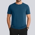 thumbnail image 2 of Leey-World Mens Tshirts Men Oversized T Shirts Vintage Tee Loose Fit Short Sleeve Casual Streetwear Baggy Washed Unisex Tops(Blue,4XL), 2 of 9