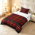 thumbnail image 2 of Manfei Modern Checkered Twin Comforter Sets,Geometric Check Bedding Set,Red Green Black,Christmas Reversible,2-Piece,1 Comforter and 1 Pillowcase,2-Piece,1 Comforter and 1 Pillowcase, 2 of 7