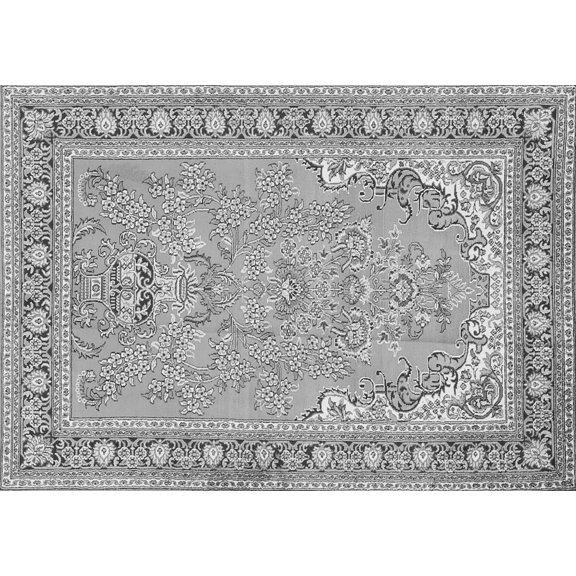 Ahgly Company Indoor Rectangle Persian Gray Traditional Area Rugs, 5' x 7'