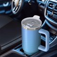 thumbnail image 6 of 40oz Tumbler with Handle and Straw, Vacuum Insulated Stainless Steel Travel Mug, Fits Car Cup Holder, Gradient Print, 6 of 6