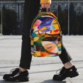 thumbnail image 2 of Lukts Abstract Musical Faces Pattern 15 Inch Student Backpack, Waterproof Laptop Backpack with Adjustable Shoulder Straps, Lightweight Travel, Campus Backpack, Unisex, 2 of 6