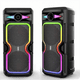 thumbnail image 4 of Altavoz 20W, TWS 5.2, Dual 8” Woofers, Luces RGB, FM/USB/TF/Mic, Batería 18650 Recargable, 4 of 7