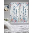 thumbnail image 3 of Coastal Seahorse Living Room Curtains 2 Panel, Summer Beach Nautical Ocean Coral Cafe Window Treatment, Extra Long Farmhouse Bedroom Bathroom Kitchen Curtains Drapes 104"x72", 3 of 6