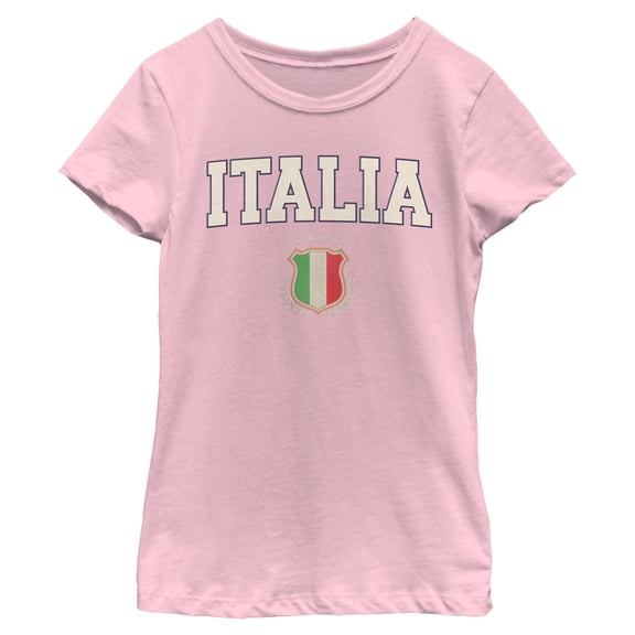 Girls Lost Gods Italia Flag Badge Club T Shirt