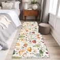thumbnail image 3 of Mushroom Runner Rugs 2x6 ft Green Plant Ladybug Washable Hallway Rugs Non-Slip Floor Mats Absorbent Carpet Bedside Runners for Bedroom Kitchen Bathroom Laundry Room, 3 of 9