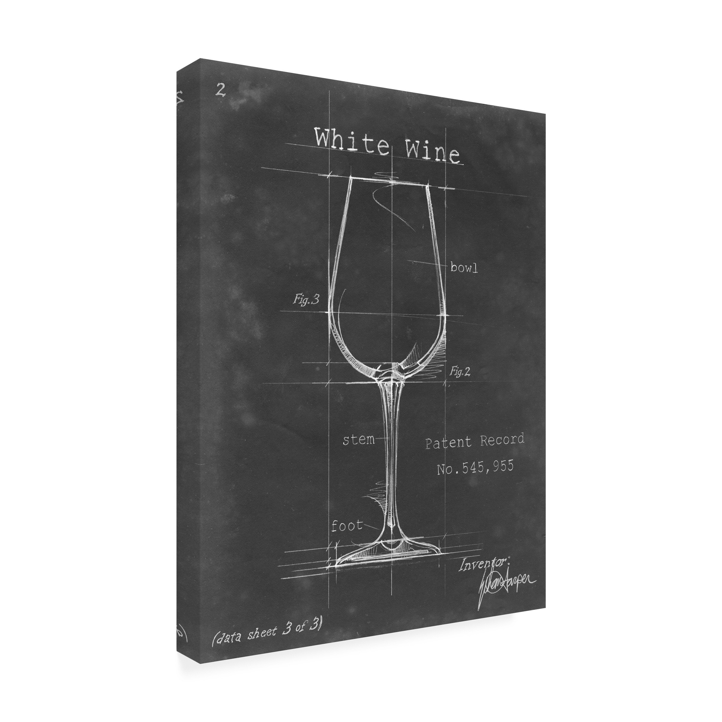 Trademark Fine Art Ethan Harper Barware Blueprint Iv Canvas Wall Art - 35x47