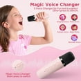 thumbnail image 4 of Kids Karaoke Machine,Portable Bluetooth Speaker with 2 Wireless Microphones,Gifts Toys for Girls 4,5,6,7,8,9,10 +Year Old Birthday Family Home Party(Pink), 4 of 9