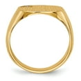 thumbnail image 2 of 14K Yellow Gold Ring Band Signet Diamond Round 15.0x15.0mm Closed Back AA Men's, 2 of 5