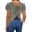 22# Army Green, variant on Women's Twist Backless Short Sleeve T Shirts Tops Round Neck Curved Hem Casual Workout Tee T-Shirts Blue M