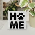 thumbnail image 4 of Zomyto 5"x5" Paw Print Home Wood Box Sign Decor Desk Sign Pet Dog Cat Wooden Box Block Sign Rustic Home Shelf Wall Decoration, 4 of 5