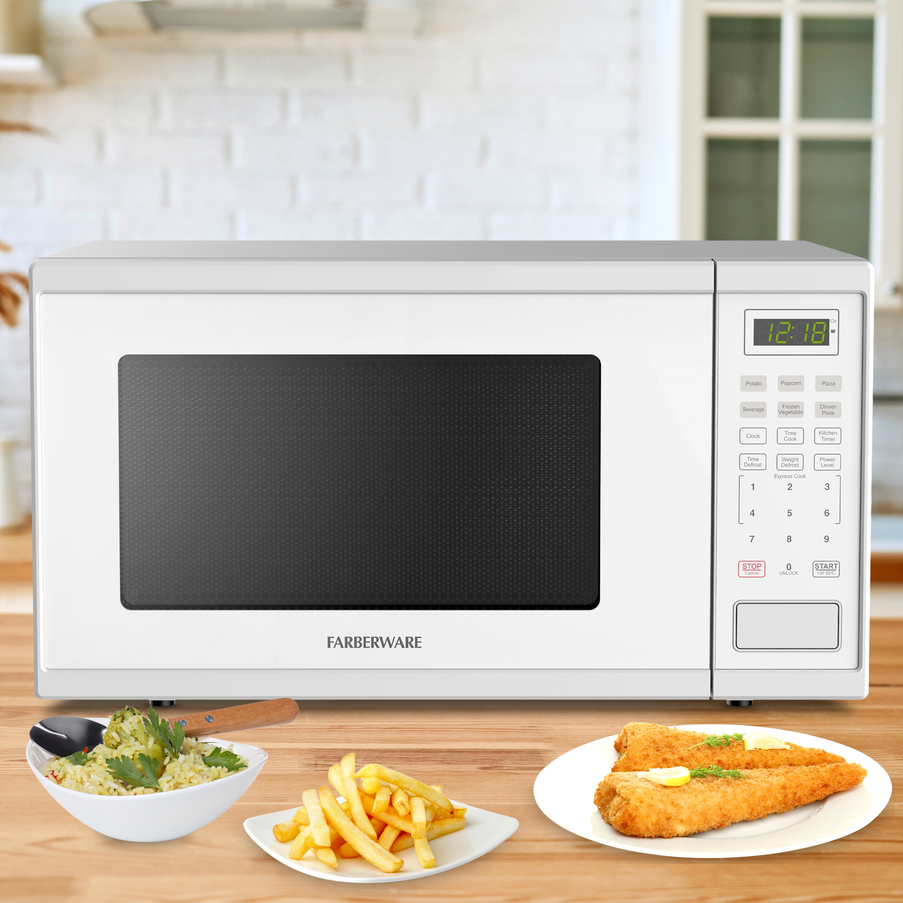 Farberware FMGZ11WHA 1.1 Cu. Ft. 1000-Watt Microwave Oven, White