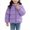 Purple, variant on Bovxnpu Girls Winter Puffer Jacket Warm Quilted Jacket Graphic Long Sleeve Hooded Zip Up Padded Jacket Kids Tops