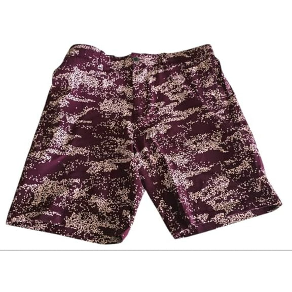 Under Armour Mens UA Drive Printed Golf Shorts, Burgundy, 36