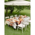 thumbnail image 3 of Outdoor Tablecloth with Umbrella Hole and Zipper, Fall Pumpkins Rectangle Table Cloth 60x102 Inch Waterproof Tablecloth, Thanksgiving Farmhouse Squirrel Flower Leaf Picnic Table Cover for Patio, 3 of 7