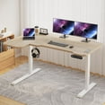 thumbnail image 4 of Barhoss L-Shaped Standing Desk, Adjustable Height Electric Desk, 59 x 40 Inches for Home Office (Oak, 59 x 29''), 4 of 14