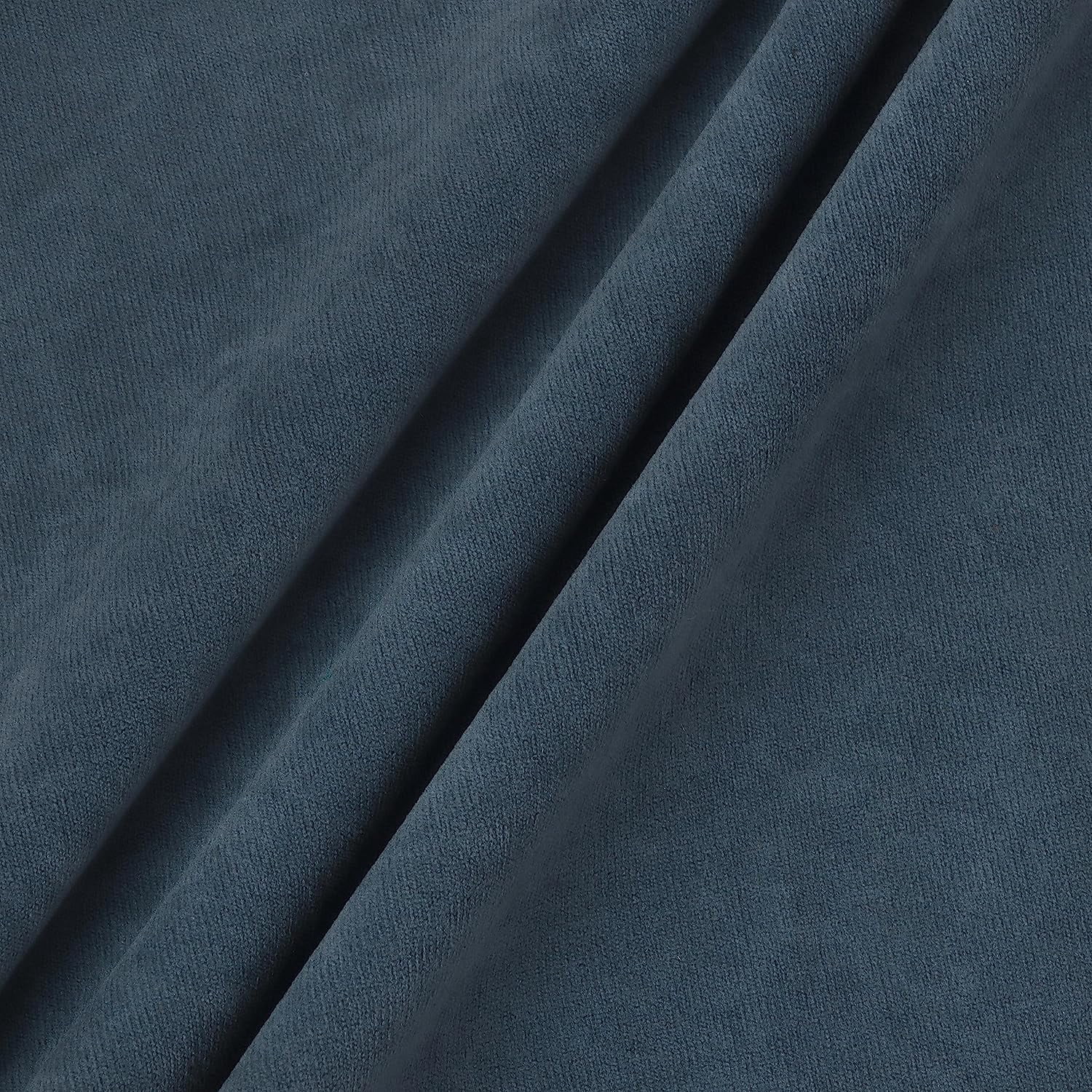 Delara Velvet Decorative Throw Pillow Cover, 20x20 inch, Pack of 1, Soft Breathable Cushion Cover with Hidden Zipper, Indigo Blue