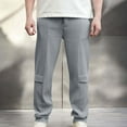 thumbnail image 2 of Kalauyu Men's Cargo Sweatpants Baggy Joggers Casual Drawstring Pants Tapered with Pockets, 2 of 8