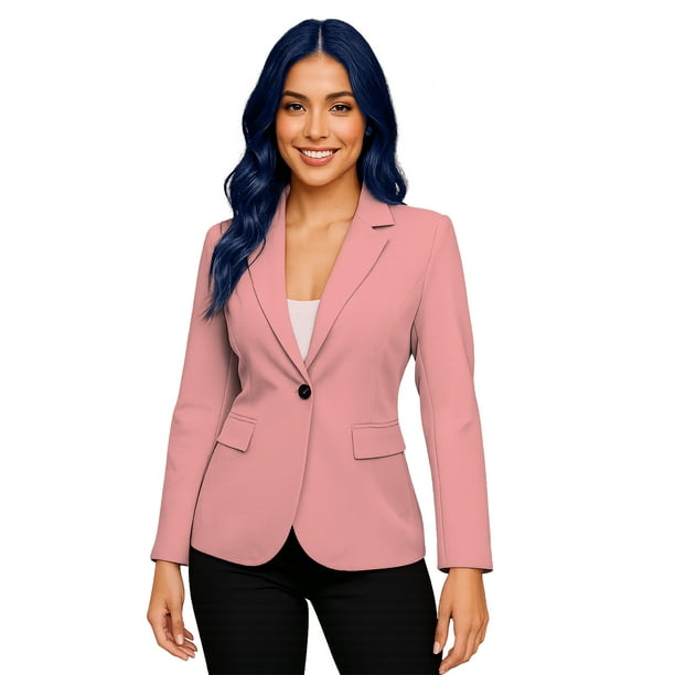 Saco clásico de Mujer Elegancia y Estilo Palo de rosa Mediana