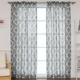 thumbnail image 1 of Best Home Fashion, Inc. Geometric Sheer Rod Pocket Curtain Panels (Set of 2), 1 of 7