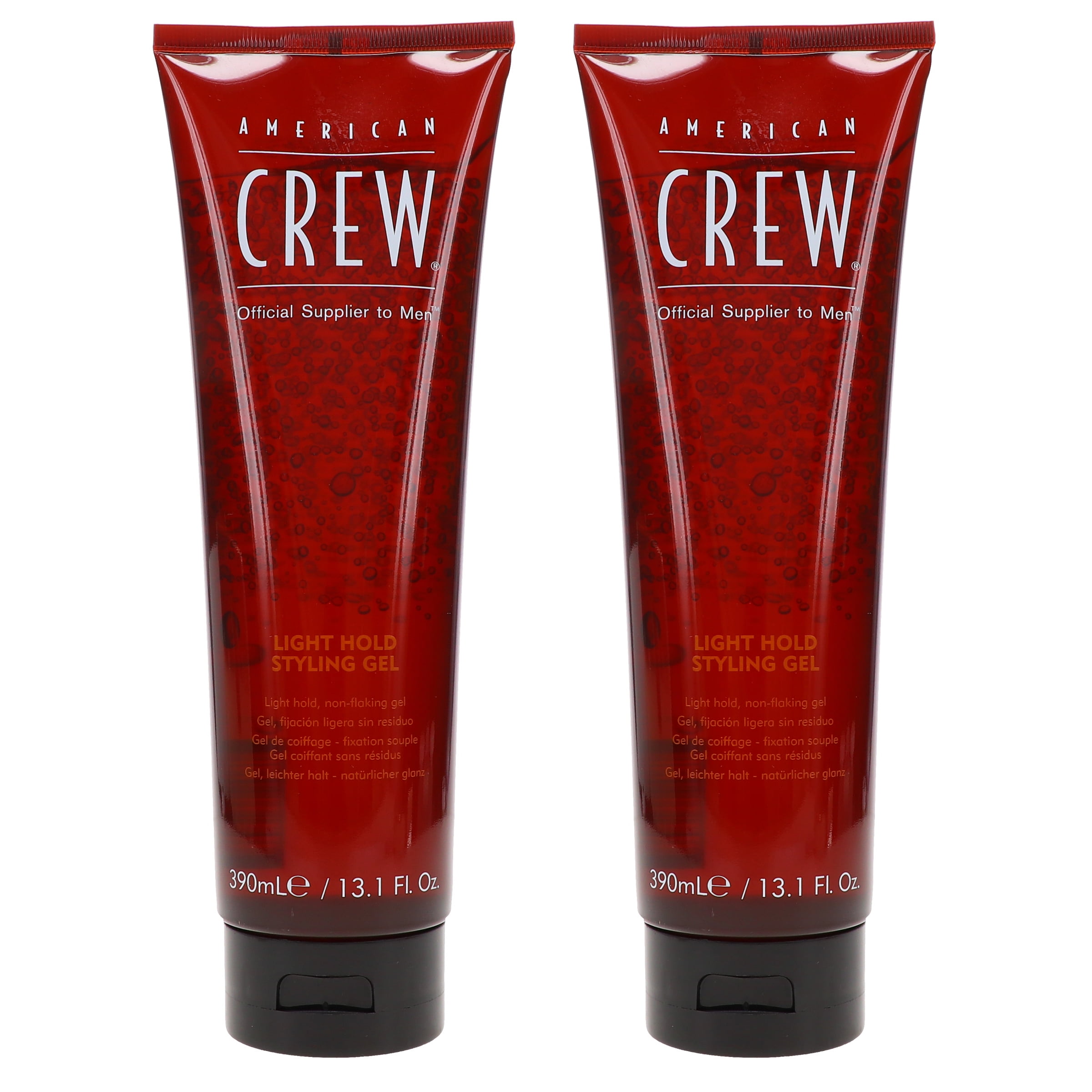 AMERICAN CREW Light Hold Gel – 390ml Tube, Leichter Halt, Volumen & Glanz, Alkoholfrei