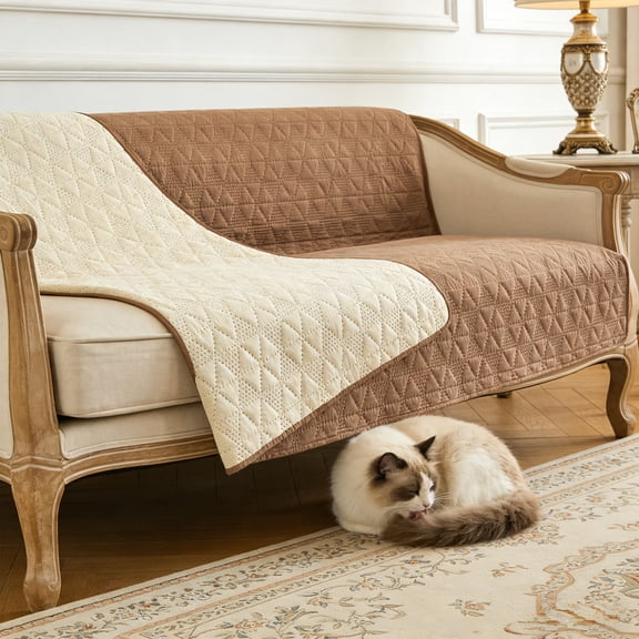 Waterproof Pet Sofa Cover Non-Slip Couch Protector Blanket – Washable Reversible Furniture Protector for Dogs Cats Pet Hair Scratch Resistant Sofa Cover Pad