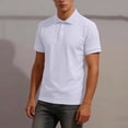 thumbnail image 2 of Zekutng Men's T-Shirts Striped Solid-Color Button-Down Short-Sleeve Shirt,Sizes M-3XL, 2 of 8