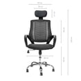 thumbnail image 3 of Silla de Oficina Gerencial TOPLIVING Color Negro CON Cabecera Ajustable Y Base Metalica Giratoria, 3 of 11