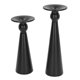 thumbnail image 2 of Black Metal Taper Candlesticks Hourglass Shape 2 Piece Candle Holders For Candle Holder Decoration ANGGREK Arte y Manualidades, 2 of 8